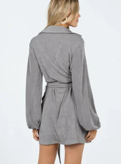 Princess Polly Party Time Mini Dress Slate  Grey Store