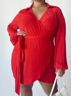 Princess Polly Party Time Mini Dresscurve   Red Cheap
