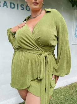 Princess Polly Party Time Mini Dresscurve   Green Best Sale