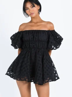 Princess Polly Pascali Mini Dress  Black Cheap