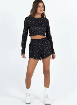 Princess Polly Patton Long Sleeve Setfloral   Navy Online