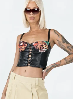Princess Polly Patton Top  Black Best Sale