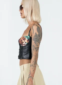 Princess Polly Patton Top  Black Best Sale