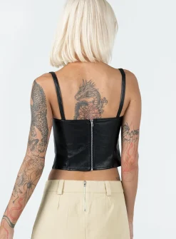 Princess Polly Patton Top  Black Best Sale