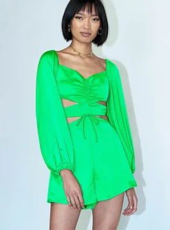 Princess Polly Paxton Romper  Green Fashion