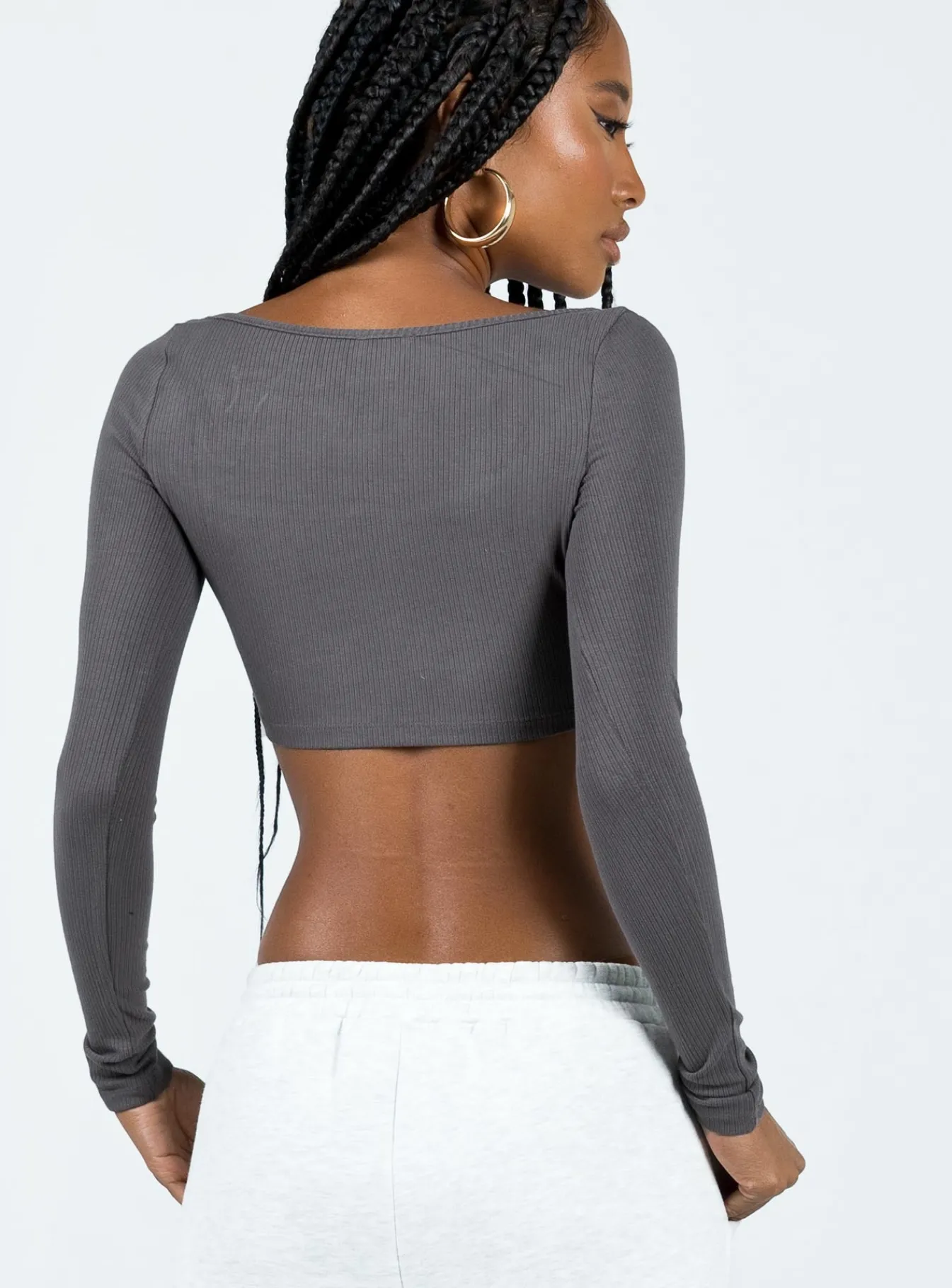 Princess Polly Paynton Long Sleeve Top Grey Store
