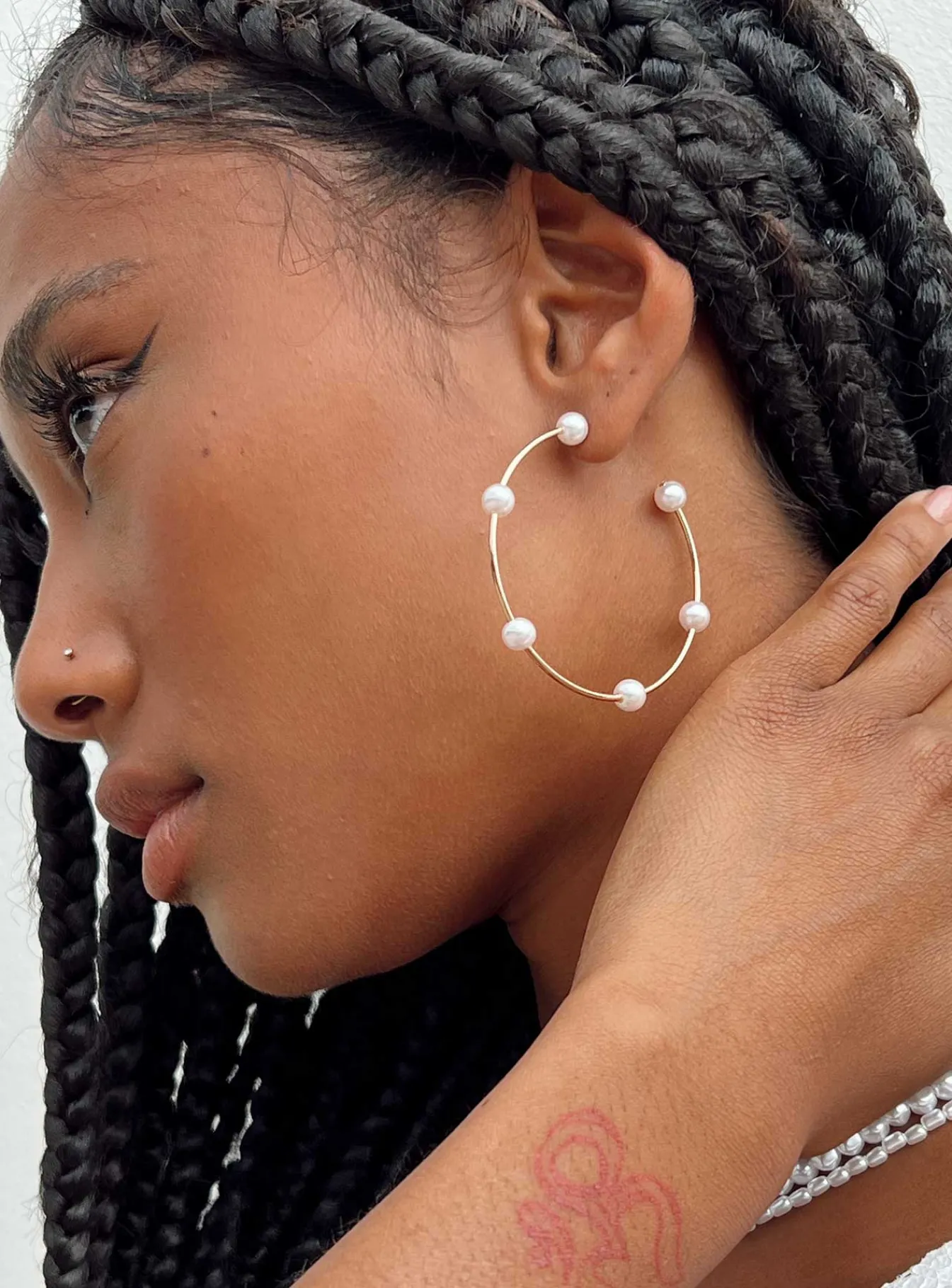 Princess Polly Pearce Hoop Earrings Gold Store