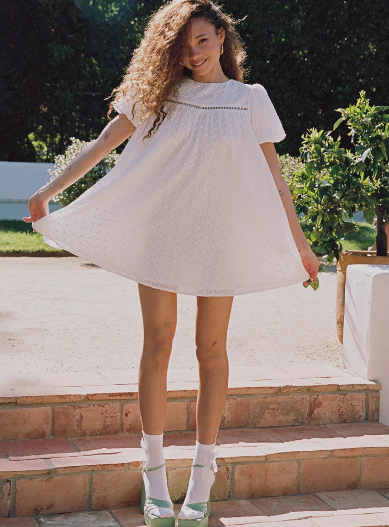 Princess Polly Pelton Mini Dress White Flash Sale
