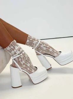 Princess Polly Pemberton Socks  White Sale