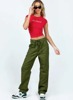 Princess Polly Pembrooke Cargo Pants  Khaki Clearance