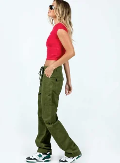 Princess Polly Pembrooke Cargo Pants  Khaki Clearance