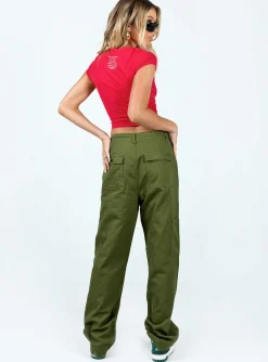 Princess Polly Pembrooke Cargo Pants  Khaki Clearance