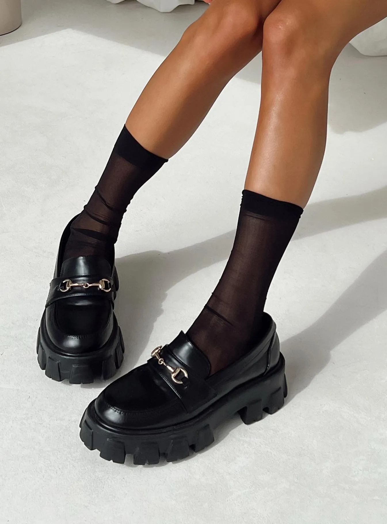 Princess Polly Penny Lane Loafer Black Hot