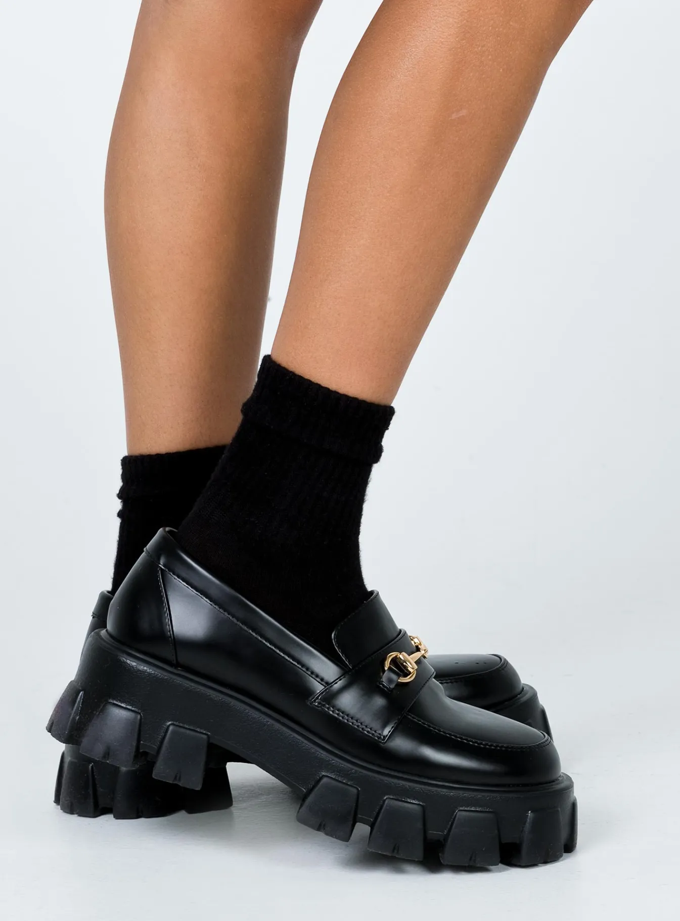 Princess Polly Penny Lane Loafer Black Hot