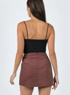 Princess Polly Peony Mini Skirt  Brown Cheap