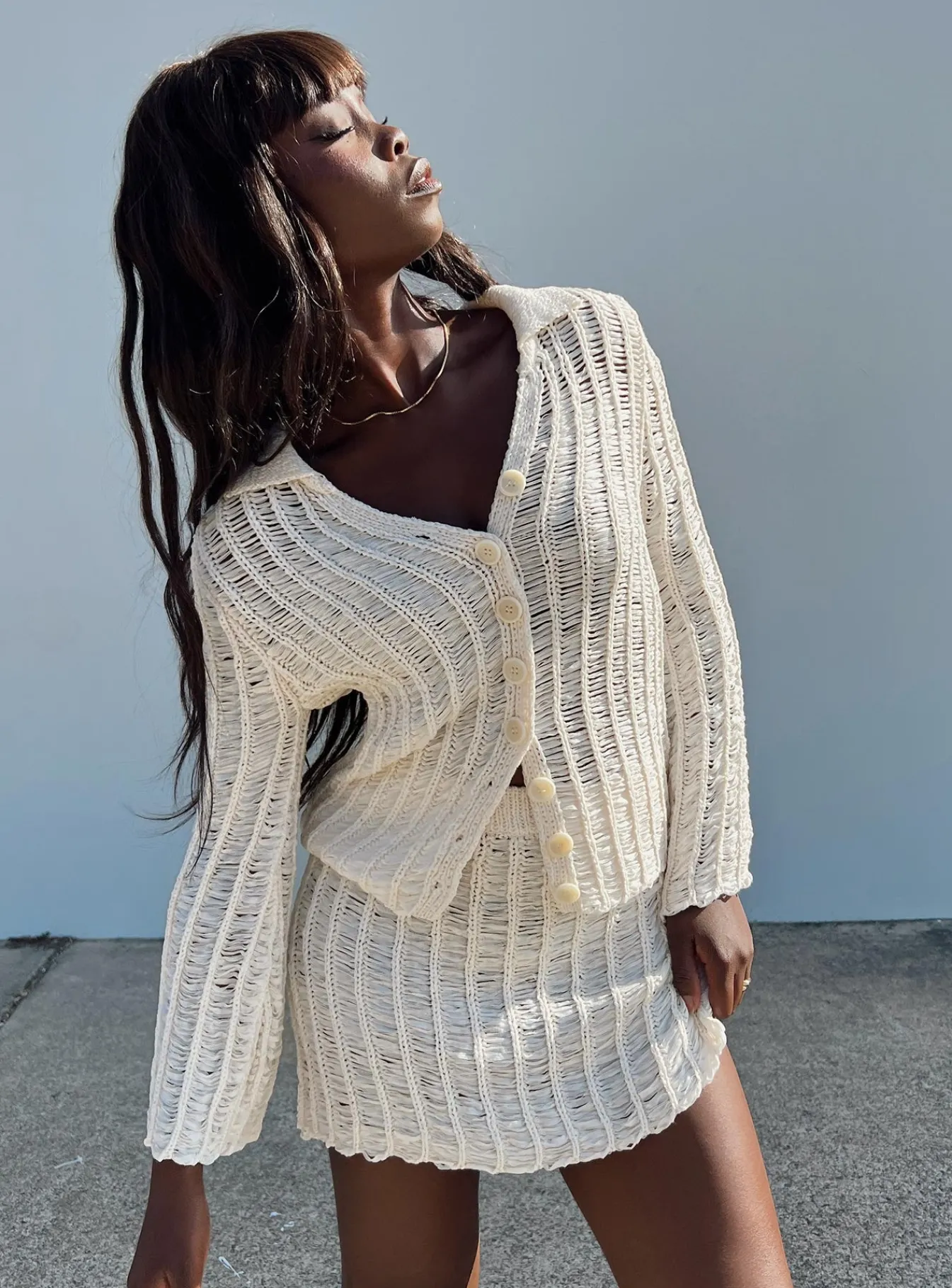 Princess Polly Perfect Places Knit Set Beige Hot