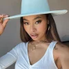 Princess Polly Perito Boater Hat  Green Sale
