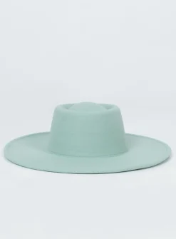 Princess Polly Perito Boater Hat  Green Sale