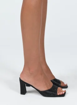 Princess Polly Perlie Heels  Black Fashion