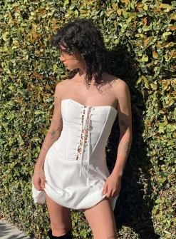 Princess Polly Peroli Corset Mini Dress  White Flash Sale