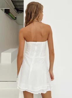 Princess Polly Peroli Corset Mini Dress  White Flash Sale