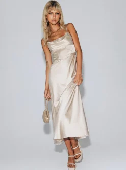 Princess Polly Perrie Midi Dress  Cream Shop