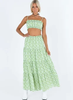 Princess Polly Perrin Set  Green Floral Store