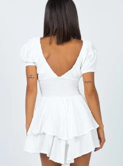 Princess Polly Perry Romper  White Outlet