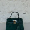 Princess Polly Peta &Amp; Jain Hedi Mini Top Handle Bag  Green Croc Discount