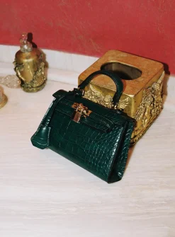 Princess Polly Peta &Amp; Jain Hedi Mini Top Handle Bag  Green Croc Discount