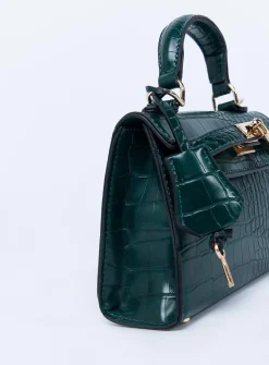 Princess Polly Peta &Amp; Jain Hedi Mini Top Handle Bag  Green Croc Discount