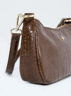 Princess Polly Peta &Amp; Jain Piper Bag Chocolate Croc Brown Croc Outlet