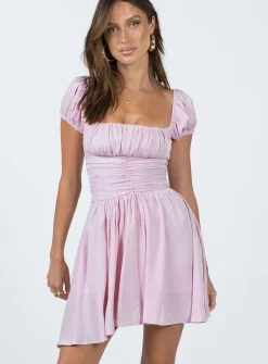 Princess Polly Petal Mini Dress  Pink Clearance