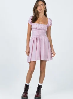 Princess Polly Petal Mini Dress Pink Clearance