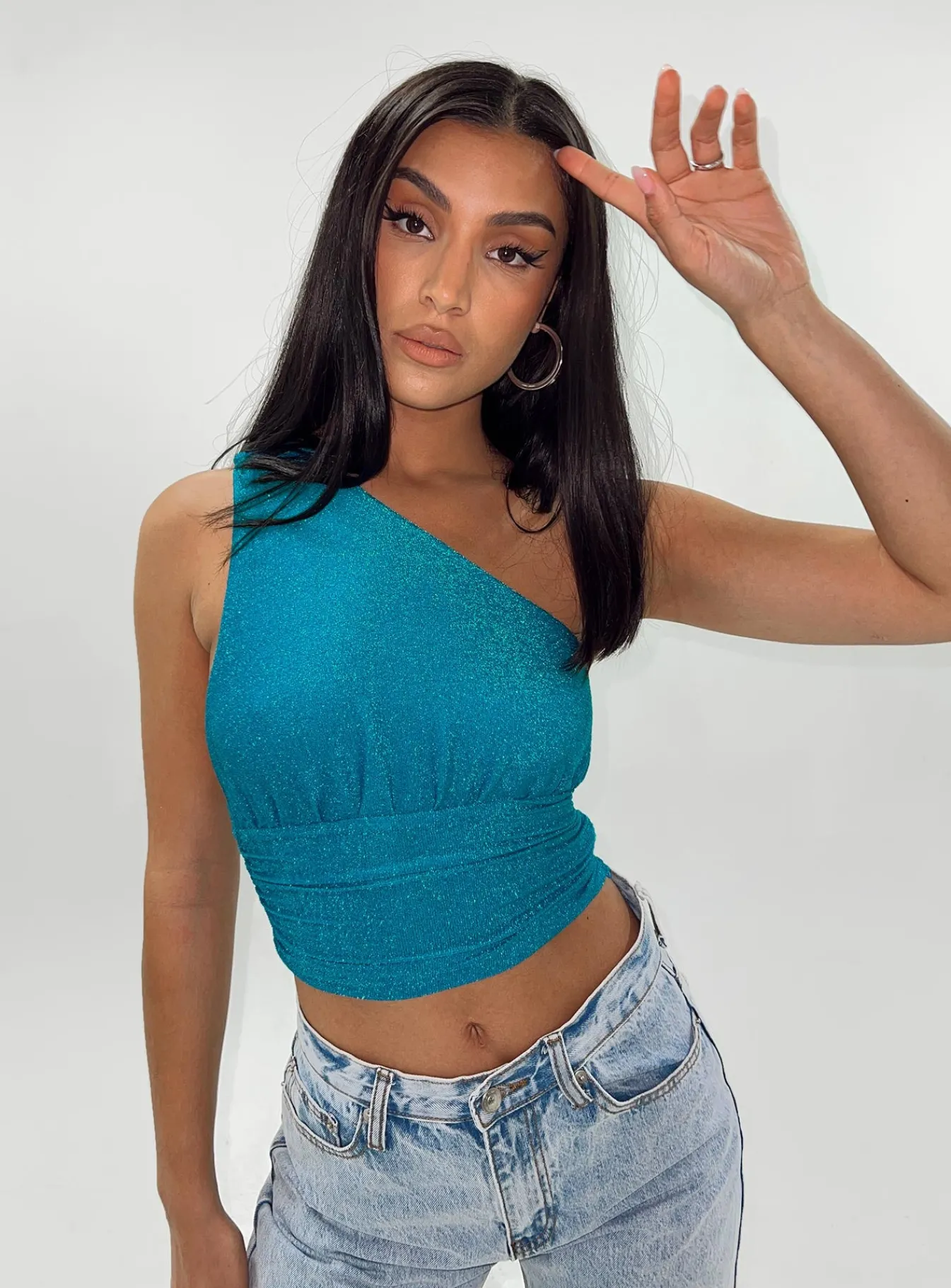 Princess Polly Petrie Top Blue Flash Sale