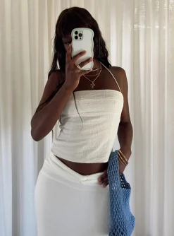 Princess Polly Peyra Top Ivory Clearance