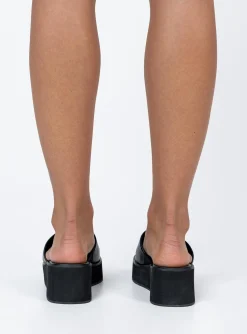 Princess Polly Philly Sandals  Black Flash Sale