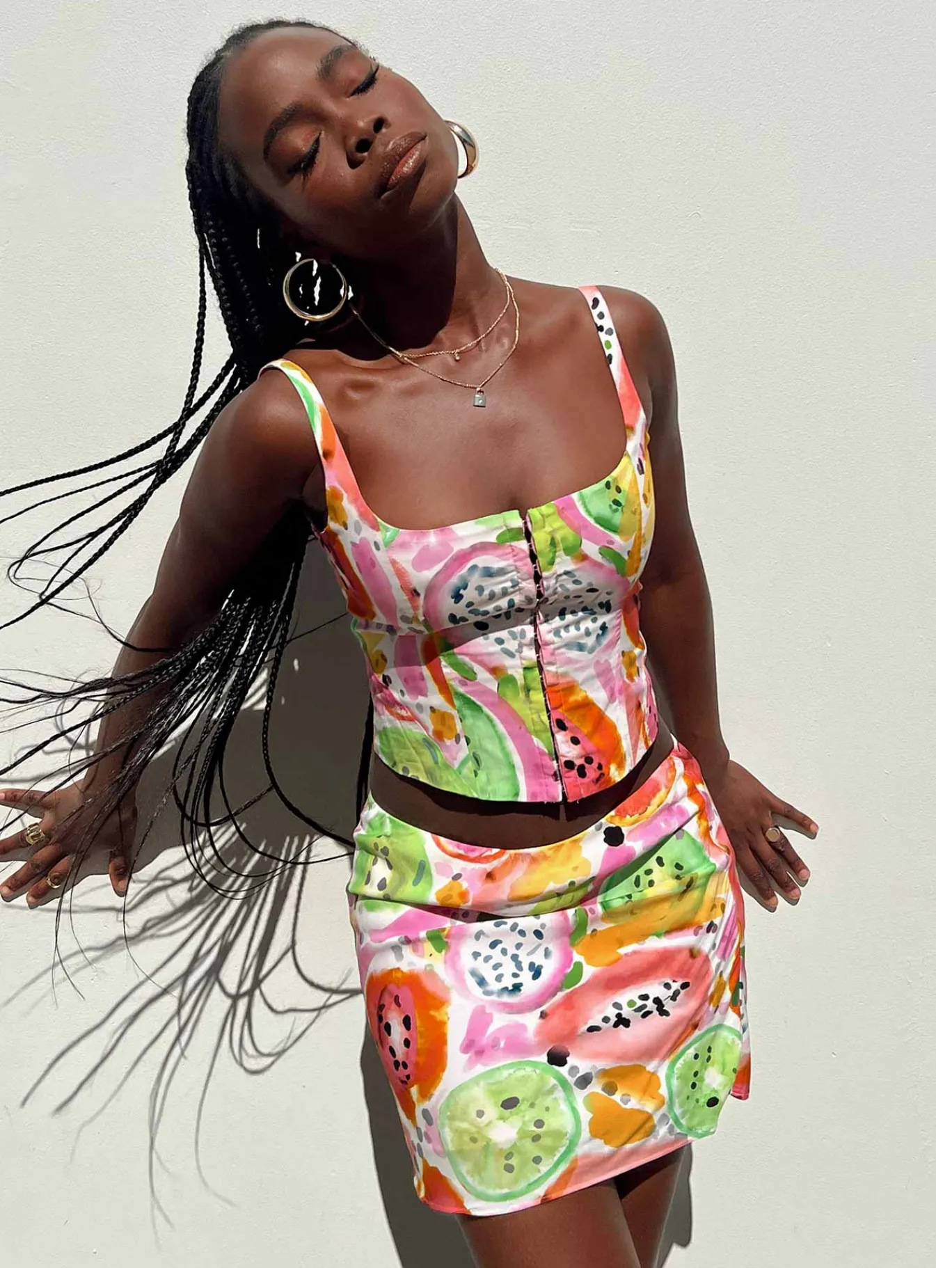 Princess Polly Pinacolada Mini Skirt Multi Outlet