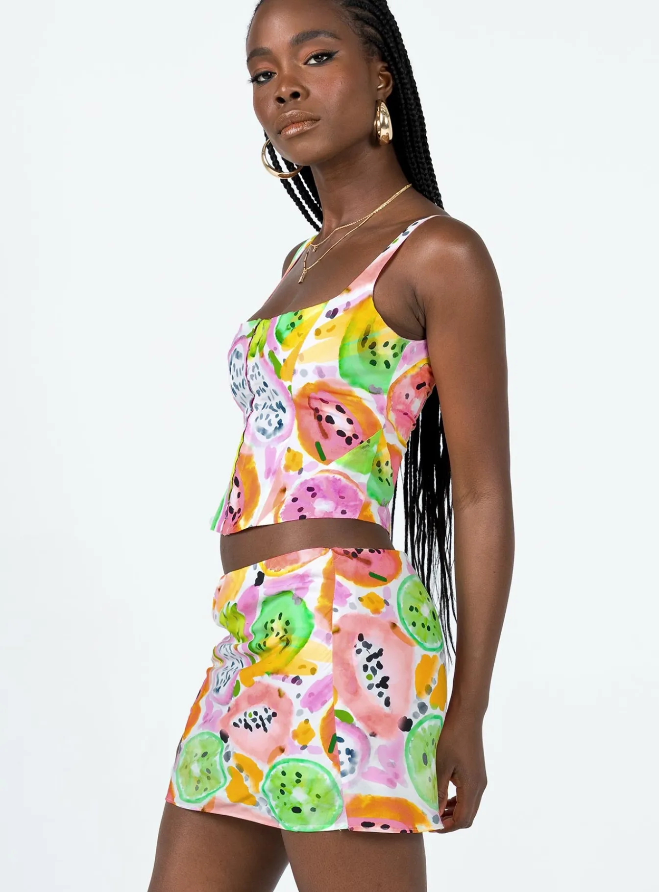 Princess Polly Pinacolada Mini Skirt Multi Outlet