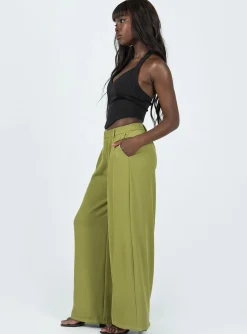 Princess Polly Plazzo Wide Leg Pants  Khaki Discount