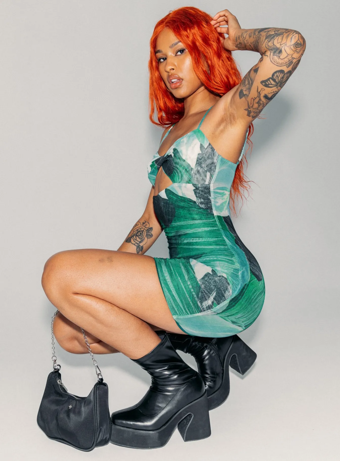 Princess Polly Poison Ivy Mini Dress Green Fashion