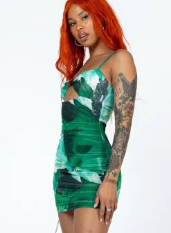 Princess Polly Poison Ivy Mini Dress Green Fashion