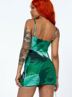 Princess Polly Poison Ivy Mini Dress Green Fashion