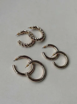 Princess Polly Ponnette Earring Pack  Gold Discount