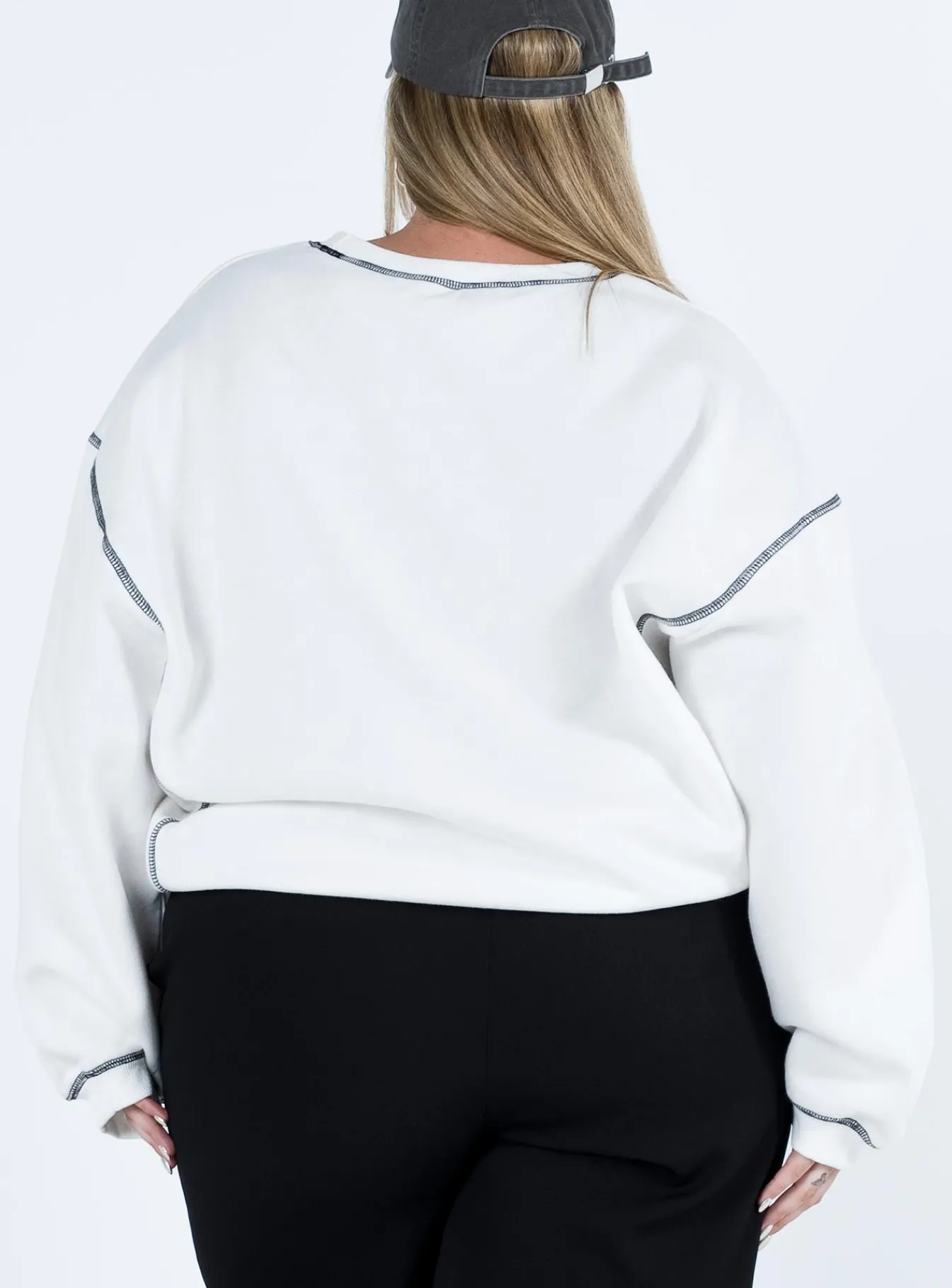 Princess Polly Portland Oversized Sweatshirtcurve White Best Sale