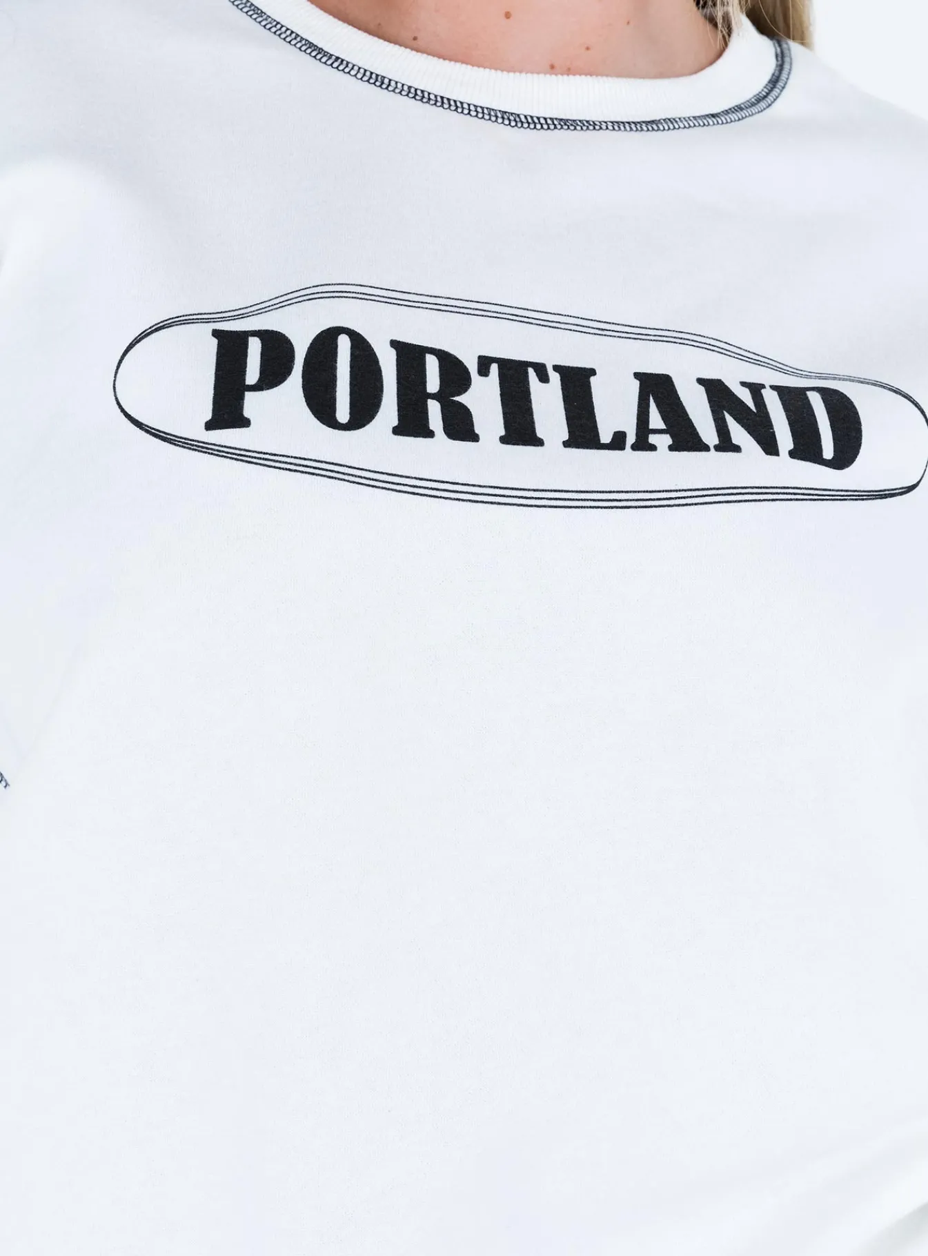 Princess Polly Portland Oversized Sweatshirtcurve White Best Sale