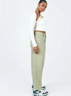 Princess Polly Poseidon Slouch Denim Jean Khaki Online