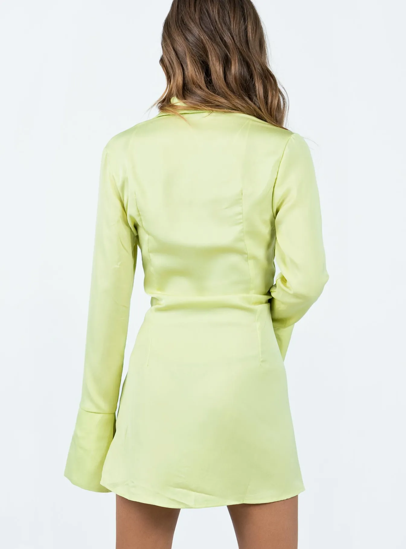 Princess Polly Posy Long Sleeve Mini Dress Green Best