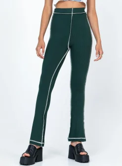 Princess Polly Presley Pants  Green Flash Sale