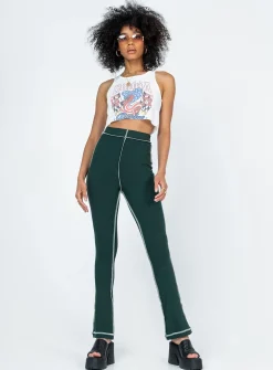 Princess Polly Presley Pants  Green Flash Sale